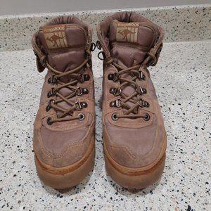 80's Kangaroos Boots Pocket Leather Hiking Water Resistant Steel Shank Size 6.5